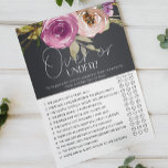 Dusty Pink Floral Game Over or Under Flyer<br><div class="desc">Over oder Under Brautparty Game. Aquarellfarbene,  rosa und violette Blumen auf kohlebeständigem Hintergrund. In unserem Zazzle-Shop finden Sie passende Artikel,  um Ihre Veranstaltungskollektion abzuschließen!</div>