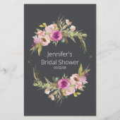 Dusty Pink Floral Game, was der Graue sagen würde Flyer (Hinten)