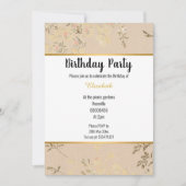 DUSTY PINK FLORAL GEMUSTERTER GEBURTSTAG EINLADUNG (Vorderseite)