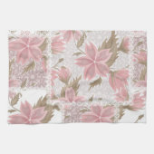 Dusty Pink Floral Patchwork Küchentuch (Horizontal)