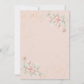 Dusty Pink Floral Peony Save the Date Hochzeit Einladung (Rückseite)