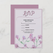 Dusty Pink Floral Watercolor Wedding
