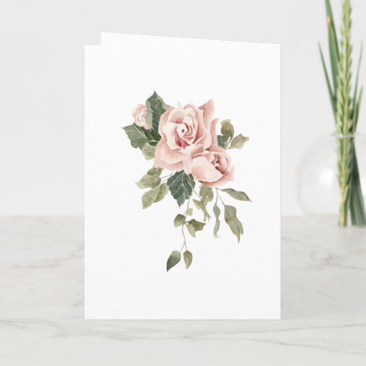 Dusty Pink Floral Wedding Booklet Programm (Rückseite)