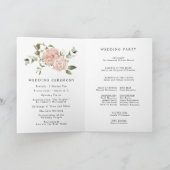 Dusty Pink Floral Wedding Booklet Programm (Innenseite)
