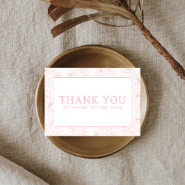 Dusty Pink Floral Wedding Dankeskarte