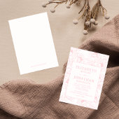 Dusty Pink Floral Wedding Einladung