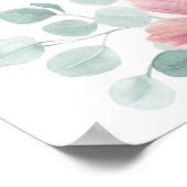 Dusty Pink Floral Wedding Seating Chart Poster (Ecke)