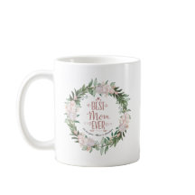 Dusty Pink Floral Wreath Beste Mama je Mütter Tag