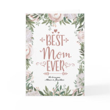 Dusty Pink Floral Wreath Beste Mama je Mütter Tag
