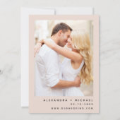 Dusty Pink Foto Floral Eukalyptus Wedding Einladung (Rückseite)