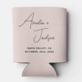 Dusty Pink Gastgeschenk Hochzeit haben und halten Dosenkühler (Rückseite)