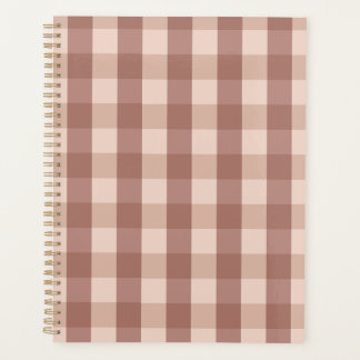 Dusty Pink Gingham Checkered Planer