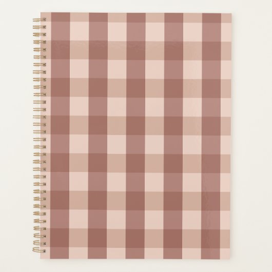 Dusty Pink Gingham Checkered Planer (Vorderseite)