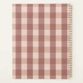 Dusty Pink Gingham Checkered Planer (Rückseite)