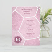 Dusty Pink Girl Fußball Geburtstagsparty Einladung (Stehend Vorderseite)