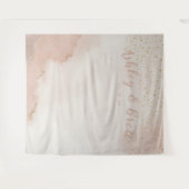 Dusty Pink Glitzer Gold Wedding Foto Hintergrund Wandteppich (Vorderseite (Horizontal))