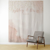Dusty Pink Glitzer Gold Wedding Foto Hintergrund Wandteppich (Beispiel)