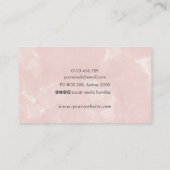 Dusty Pink Glitzer und Aquarell Visitenkarte (Rückseite)