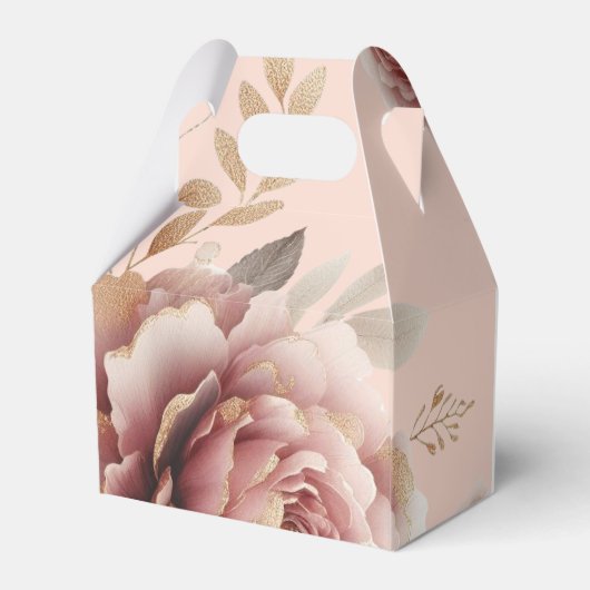 Dusty Pink Gold Bridal Teedusche nach Maß Geschenkschachtel (Rückseite)