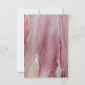 Dusty Pink Gold UAWG Wedding Response Card RSVP Karte (Rückseite)