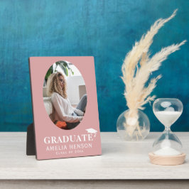 Dusty Pink Graduate Foto Abschluss Fotoplatte
