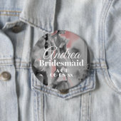 Dusty Pink/Grau Wasserfarbe Schöne Bridesmaid Button (Beispiel)