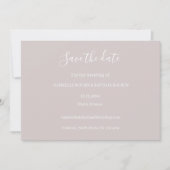 Dusty Pink Grey and White Save the Date Wedding Einladung (Vorderseite)