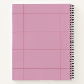 Dusty Pink Grid Notebook Notizblock (Rückseite)