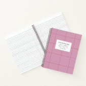 Dusty Pink Grid Notebook Notizblock (Innenseite)