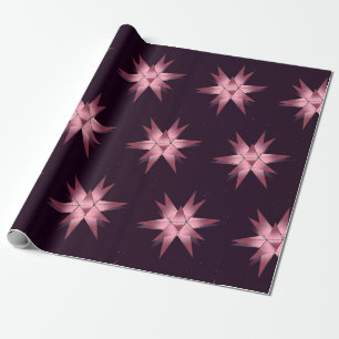 Dusty pink Herrnhuter moravian star Weihnachten Geschenkpapier