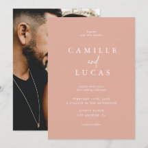 Dusty Pink Hochzeitseinladung