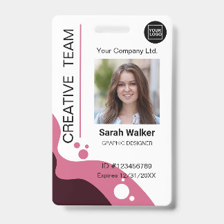 Dusty Pink ID Abzeichen Foto Creative Design Team Ausweis