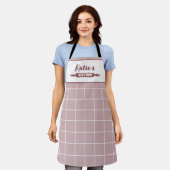 Dusty Pink Karo Custom Schürze (Getragen)