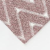 Dusty Pink Kleines Zickzack Muster Fleecedecke (Ecke)