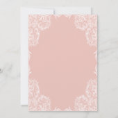 Dusty Pink Lace Frame Classic Wedding Einladung (Rückseite)