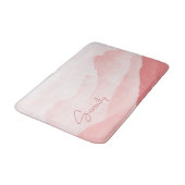 Dusty Pink Landscape Foto Badematte (Schrägansicht)