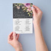 Dusty Pink Lila Blumenspiel Flyer (Handgriff)