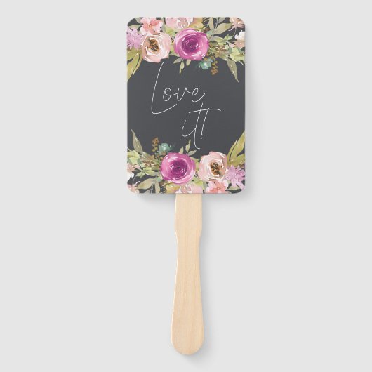 Dusty Pink Lila Blütensprache Ja zum Kleid Fächer (Vorderseite)