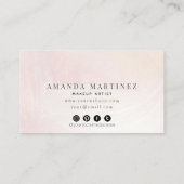 Dusty Pink & Lila Brushstrikes Social Media Visitenkarte (Rückseite)