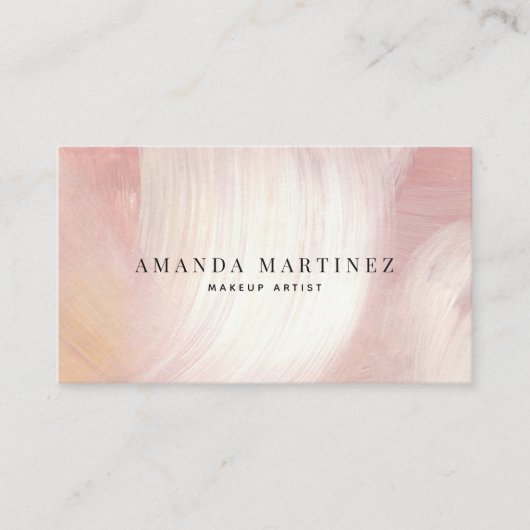 Dusty Pink & Lila Brushstrikes Social Media Visitenkarte (Vorderseite)