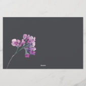 Dusty Pink Lila Date Night Idee Duschenspiel Briefpapier (Rückseite)