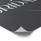 Dusty Pink Lila Floral Elegantes Brautparty Poster (Ecke)