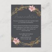 Dusty Pink Lila Floral Wedding Card Begleitkarte (Vorderseite)