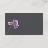 Dusty Pink Lila Floral Wedding Card Begleitkarte (Rückseite)