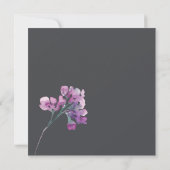 Dusty Pink Lila Floral Wedding Einladung (Rückseite)