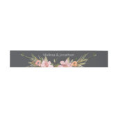 Dusty Pink Lila Floral Wedding Einladungsbanderole (Flach)