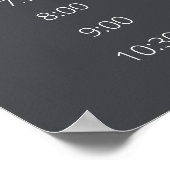 Dusty Pink Lila Floral Wedding Plan Poster (Ecke)