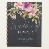 Dusty Pink Lila Floral Wedding Planner Planer (Vorderseite)