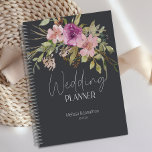 Dusty Pink Lila Floral Wedding Planner Planer<br><div class="desc">Aquarellfarbene,  rosa und violette Blumen auf kohlebeständigem Hintergrund. In unserem Zazzle-Shop finden Sie passende Artikel,  um Ihre Veranstaltungskollektion abzuschließen!</div>