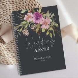 Dusty Pink Lila Floral Wedding Planner Planer